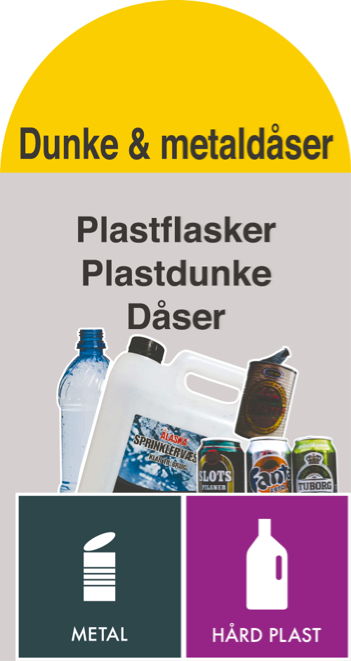 Plastdunke / metaldåser (Container 3)